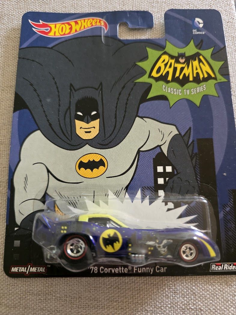 HOT WHEELS BATMAN '78 CHEVY FUNNY CAR CORVETTE DRAGSTER REAL RIDERS