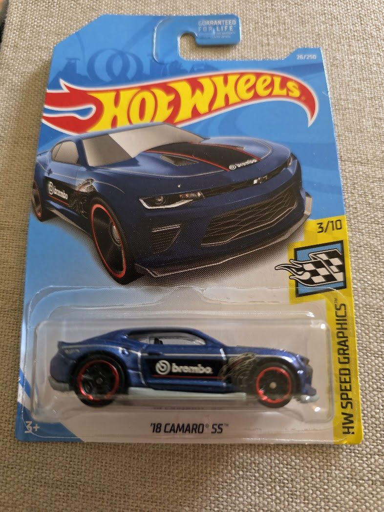 2019 Hot Wheels #26 HW Speed Graphics 3/10 '18 CAMARO SS Blue w/Black MC5 Spokes