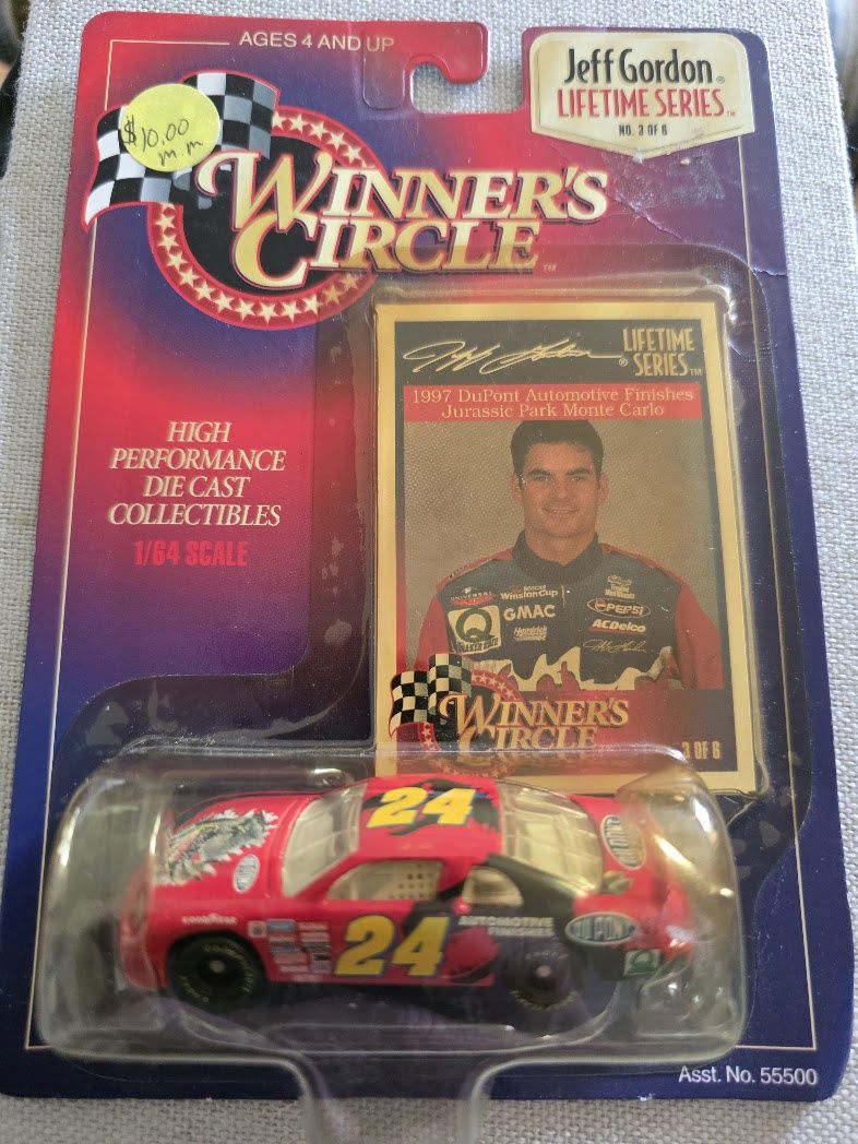 1997 WINNERS CIRCLE JEFF GORDON LIFETIME SERIES “JURASSIC PARK MONTE CARLO “ 3/6