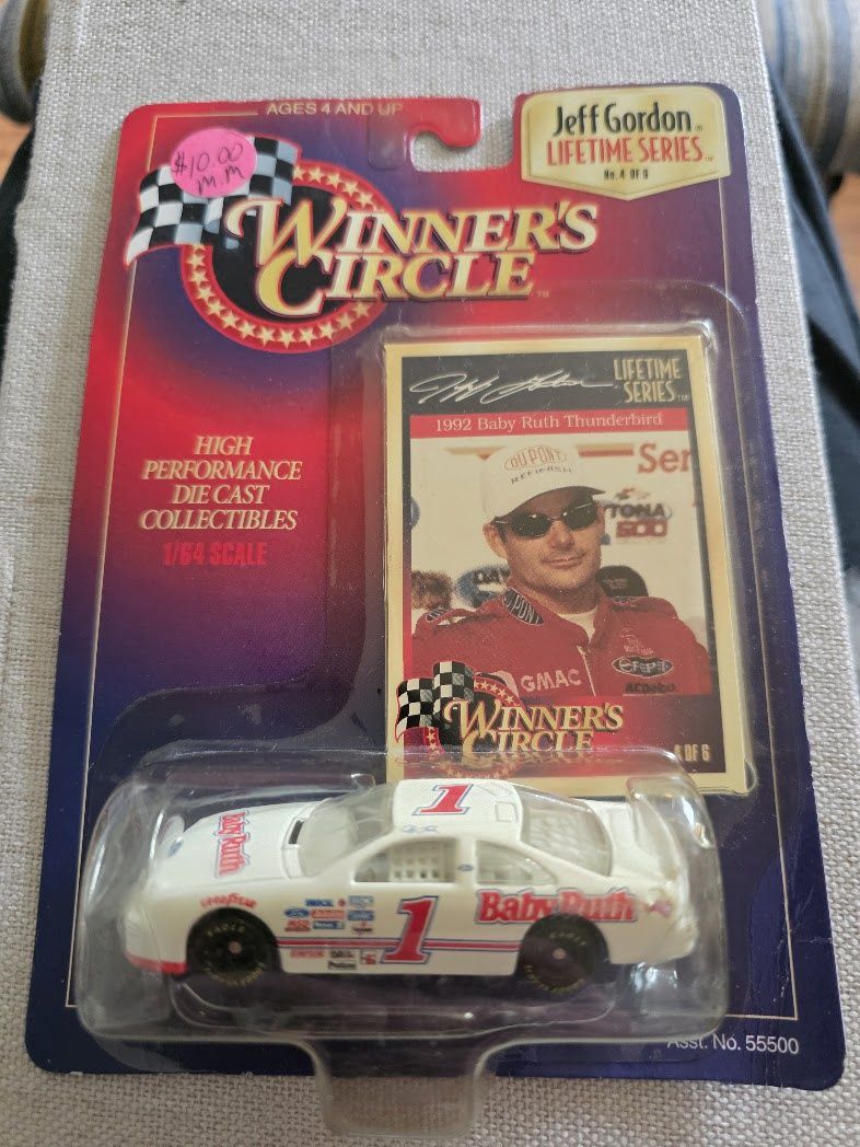 1997 Winners Circle Jeff Gordon NASCAR Lifetime Series 1:64 1992 Ford Baby Ruth