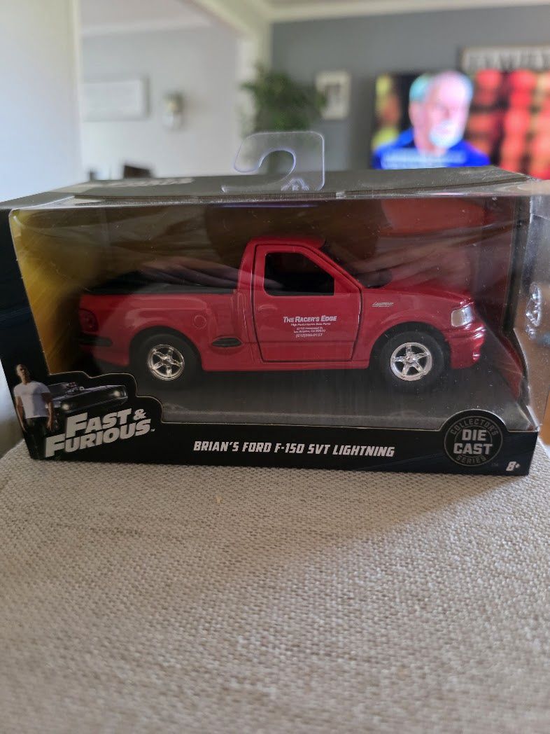New! JADA TOYS FAST AND FURIOUS BRIAN'S FORD F150 F-150 SVT LIGHTNING 1:32 RED