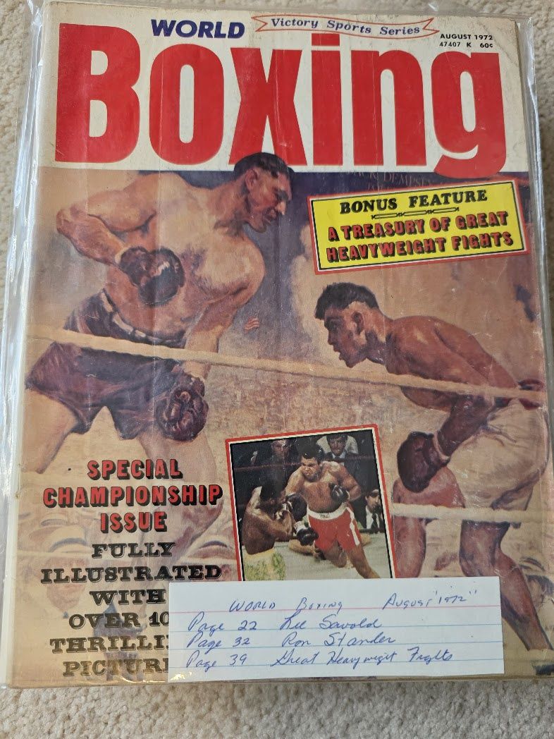 BOXING WORLD AUGUST 1972 CHAMPION ISSUE