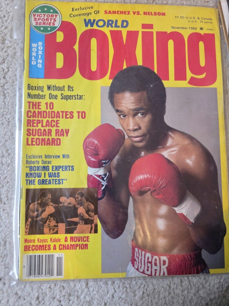 WORLD BOXING MAGAZINE NOVEMBER 1982 SUGAR RAY