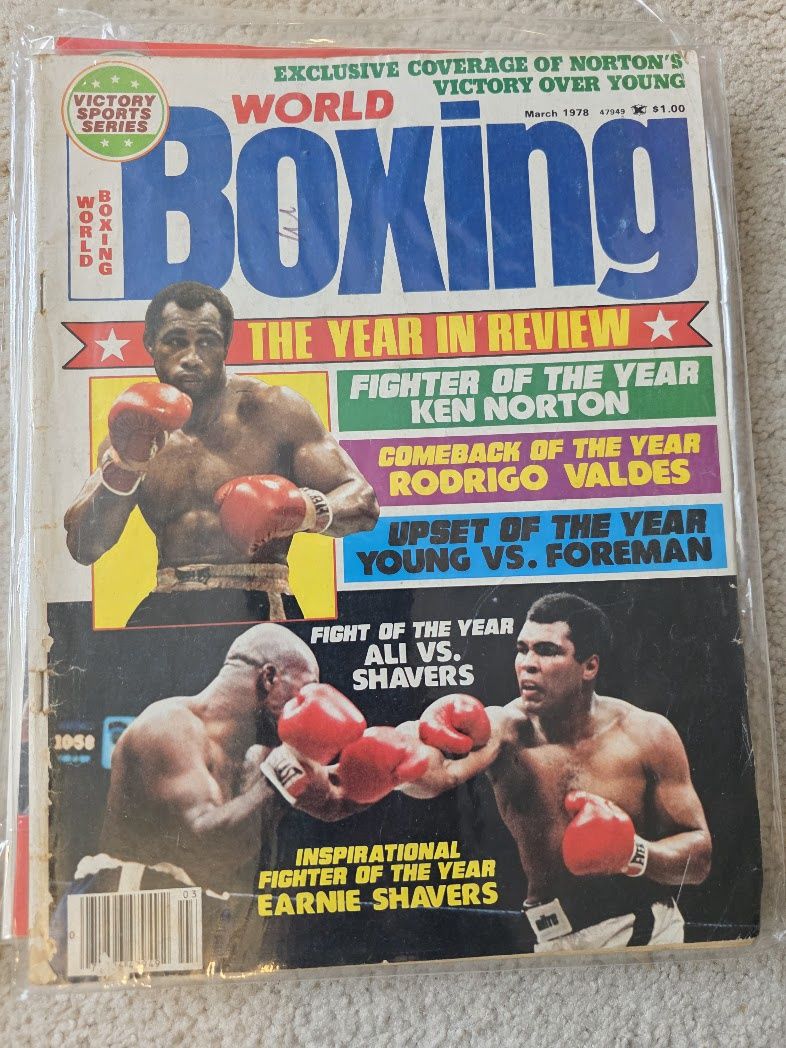 MARCH 1978 WORLD BOXING MAGAZINE KEN NORTON ERNIE SHAVERS ALI JIMMY YOUNG VALDES