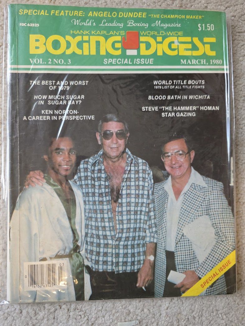 BOXING DIGEST MAGAZINE MARCH 1980 SUGAR RAY