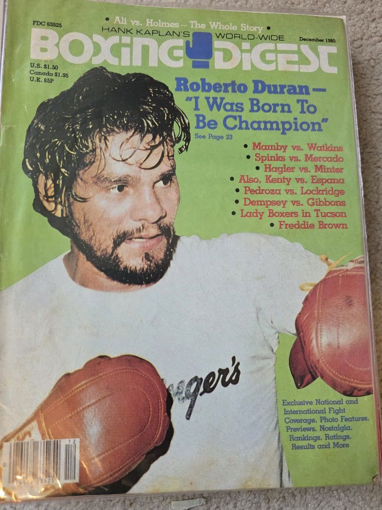 BOXING DIGEST MAGAZINE DECEMBER 1980 DURAN