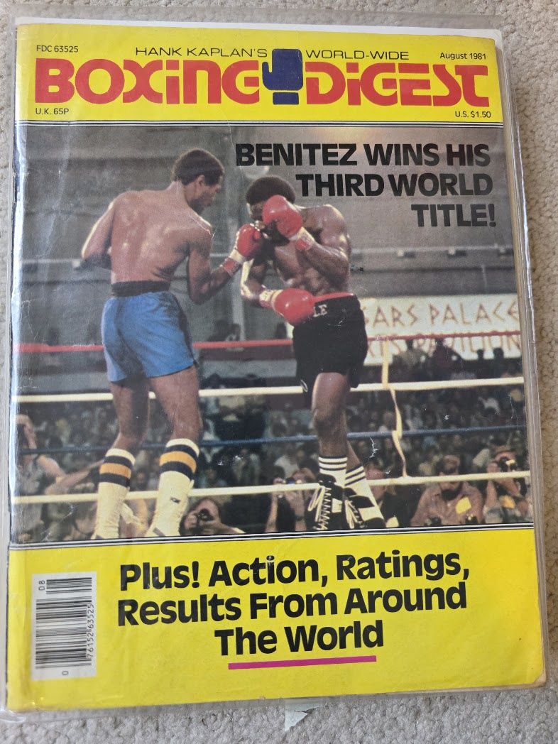 BOXING DIGEST AUGUST 1981 BENITEZ