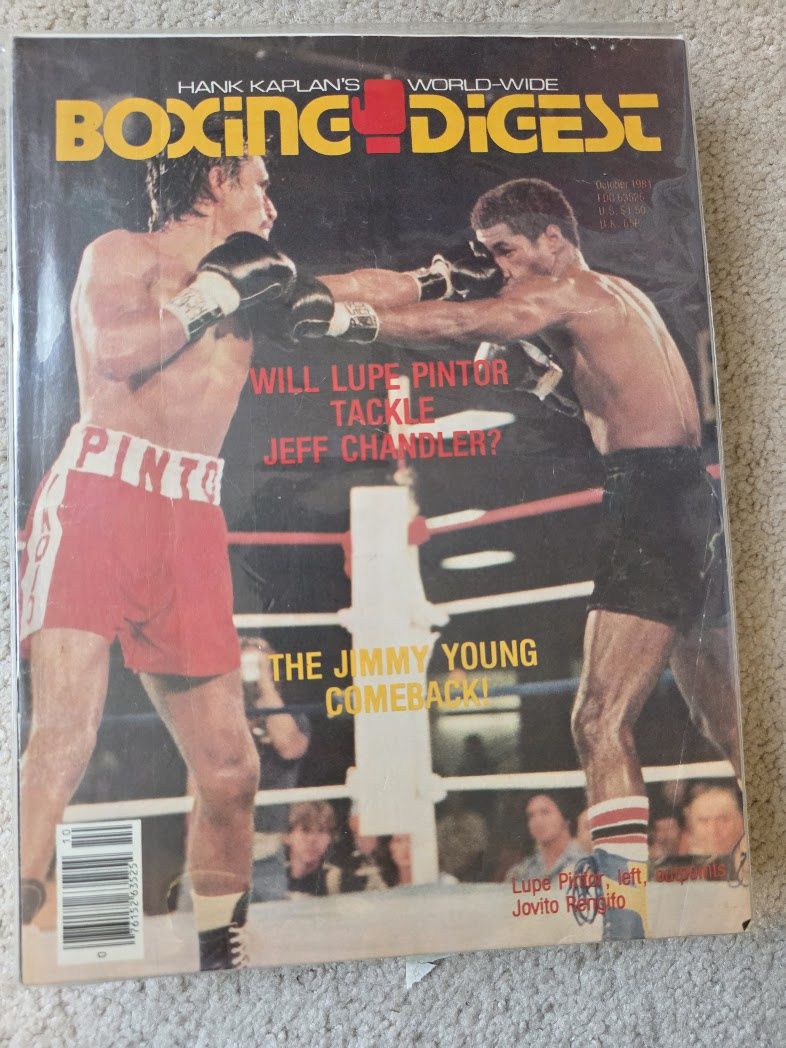 BOXING DIGEST OCTOBER 1981 PINTO CHANDLER