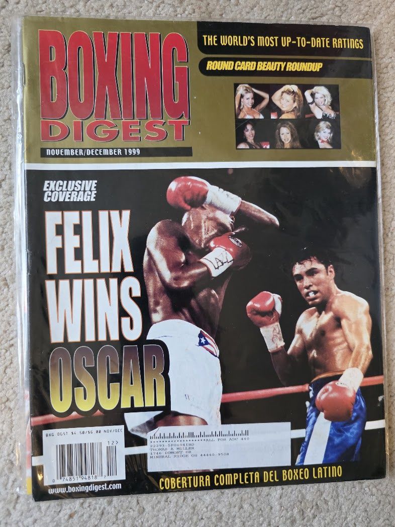 1999 November December Boxing Digest Magazine Felix Trinidad Oscar De La Hoya