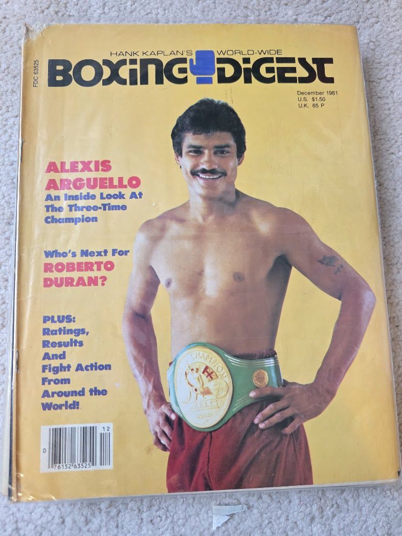 BOXING DIGEST DECEMBER 1981 ARGUELLO