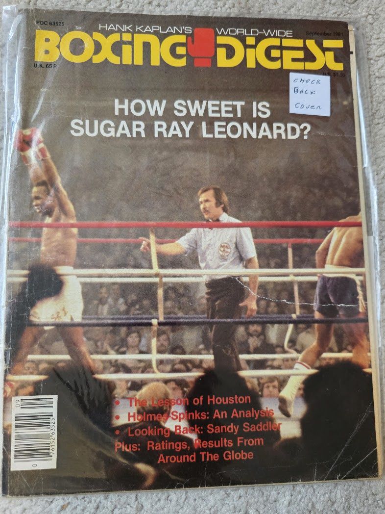 BOXING DIGEST MAGAZINE SUGAR RAY LEONARD BOXING HOFer-AYUB KALULE SEPTEMBER 1981