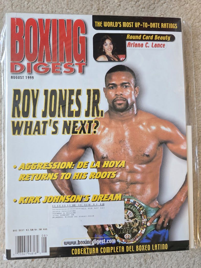 BOXING DIGEST MAGAZINE ROY JONES Jr. COVER AUGUST 1999