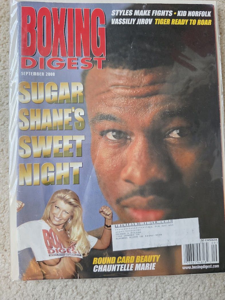 BOXING DIGEST MAGAZINE SUGAR SHANE MOSLEY BOXING  SEPTEMBER 2000