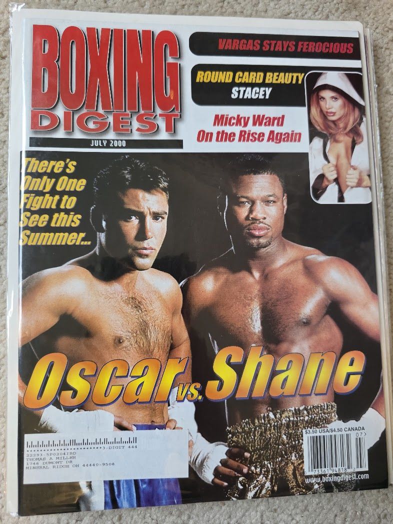 BOXING DIGEST MAGAZINE JULY 2000 OSCAR SHANE