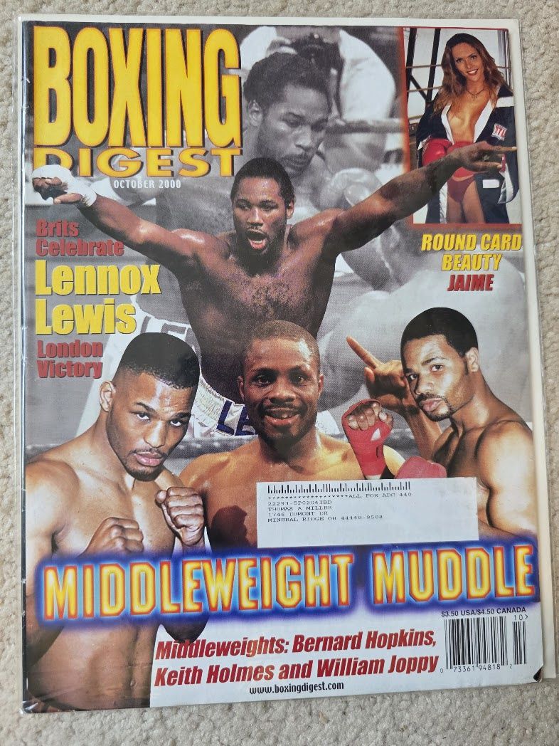 LENNOX LEWIS Boxing Digest Magazine October 2000 BERNARD HOPKINS/KEITH HOLMES