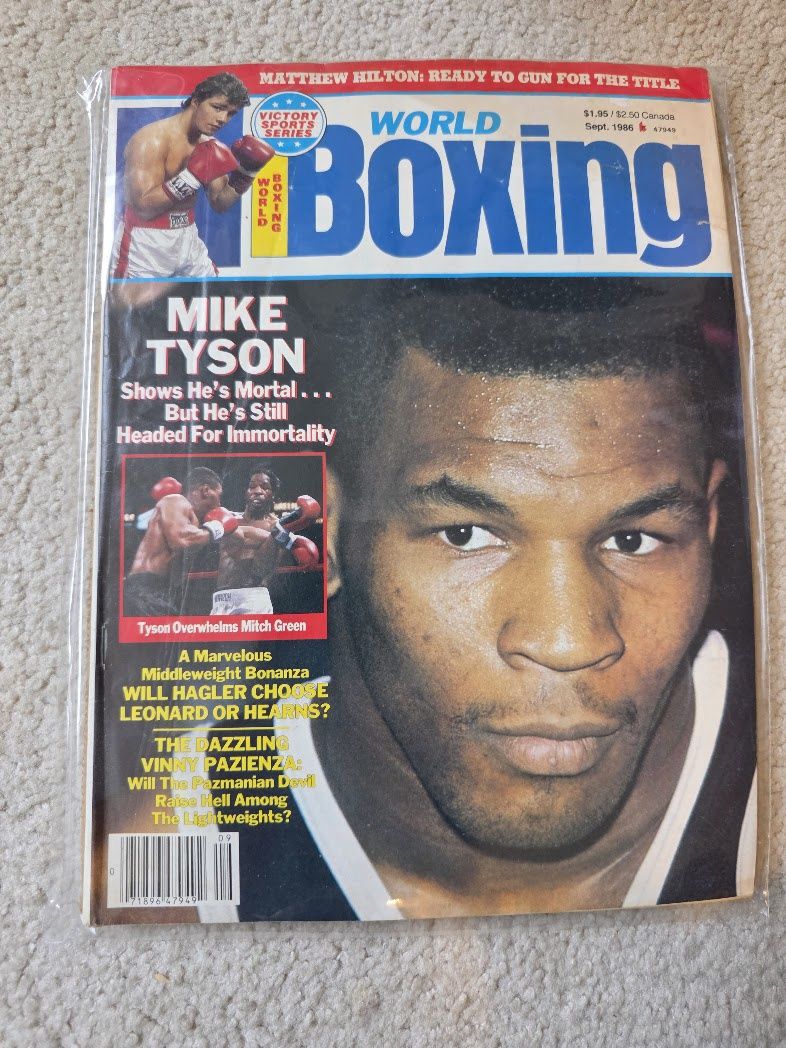 WORLD BOXING MAGAZINE MIKE TYSON-MITCH GREEN-MATTHEW HILTON SEPTEMBER 1986