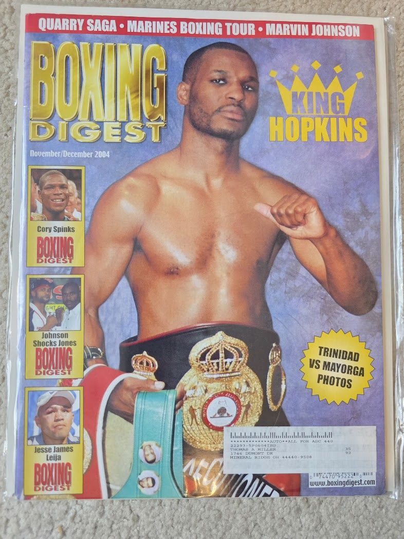 BOXING DIGEST MAGAZINE NOVEMBER DECEMBER 2004 KING HOPKINS