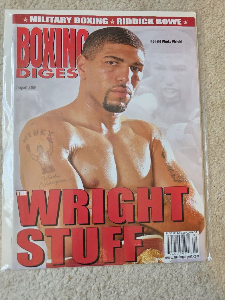 2005 August Boxing Digest Magazine Winky Wright Riddick Bowe Boyd Melson