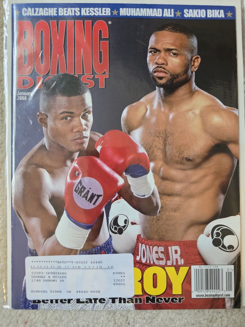 BOXING DIGEST MAGAZINE JANUARY 2008ROY JONES JR ALI