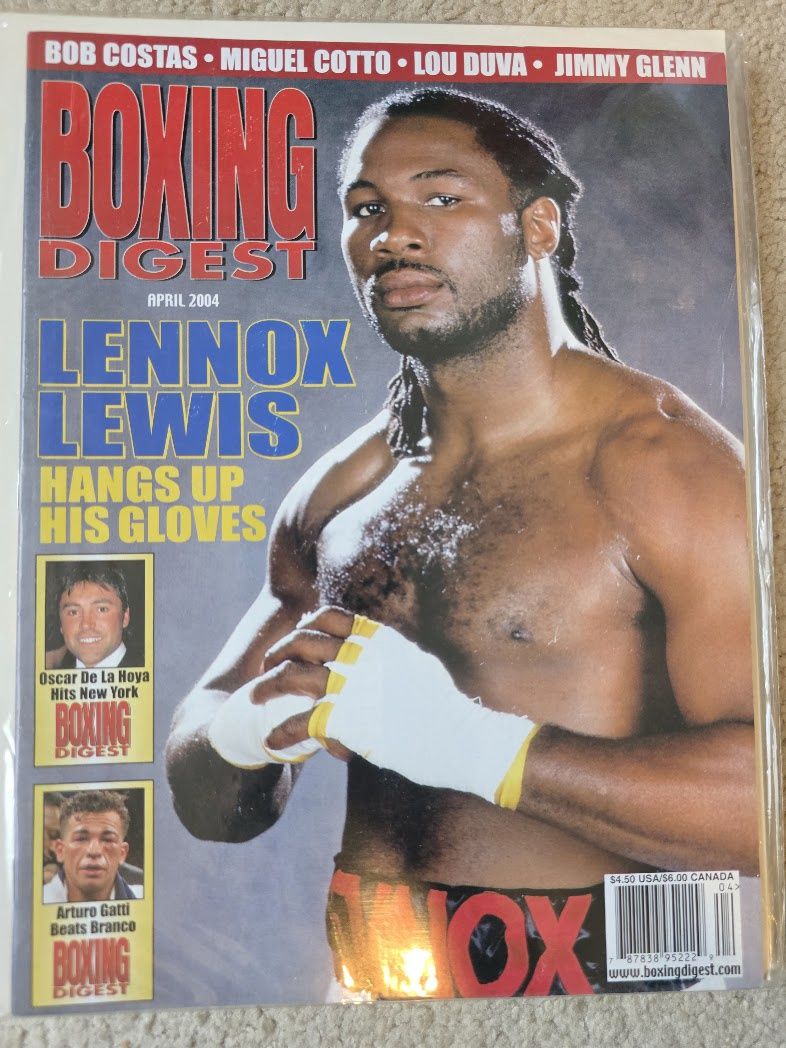Boxing Digest Magazine April 2004 Lennox Lewis Cover