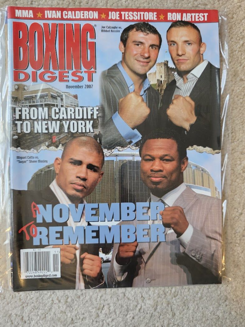 2007 November Boxing Digest Magazine Sugar Shane Mosley Miguel Cotto