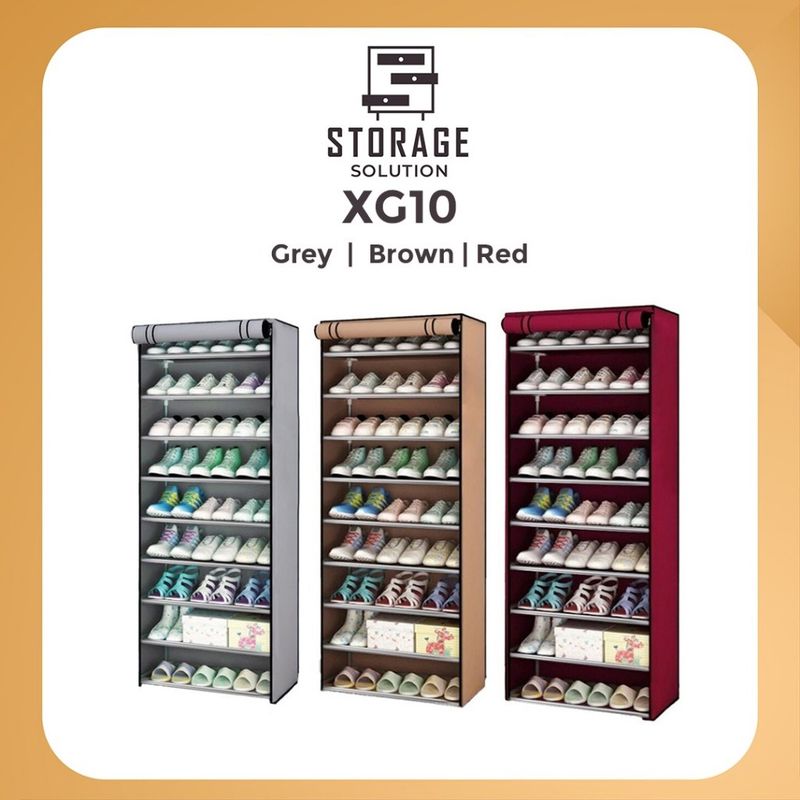 Freestanding Shoe Rack XG10 Shoe Organizer WHITE