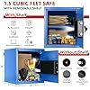 Voncabay Money Safe Box for Home with Sensor Light &amp; Fireproof Money Bag - 1.5 Cubic Feet Security Safe Box with Digital Keypad, Keys &amp; Pass Code Lock BLUE