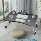 Lap Desk with Cup Holder, Foldable Laptop Table for Bed, Portable Bed Desk