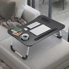 Lap Desk with Cup Holder, Foldable Laptop Table for Bed, Portable Bed Desk