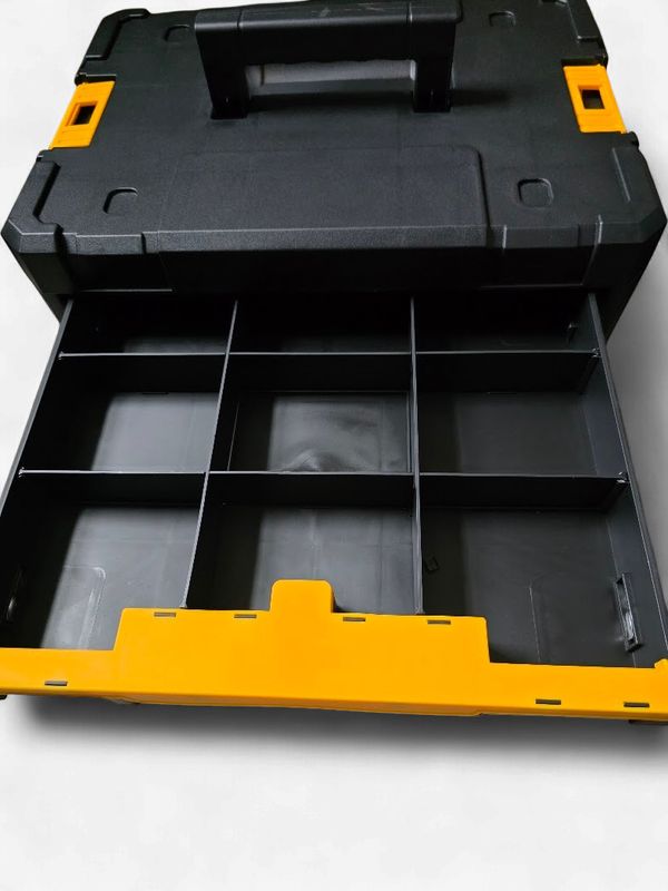 18 Inch Tool Box with Double Drawers | AIRAJ Stackable Modular Tool Organizer OPEN BOX NEW