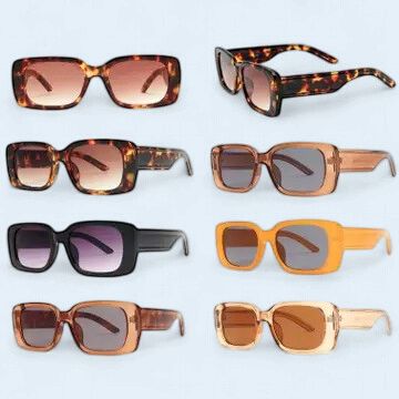 Brand New Plastic Rectangular Sunglasses with Flat Lens -Style 8997 Choose Color