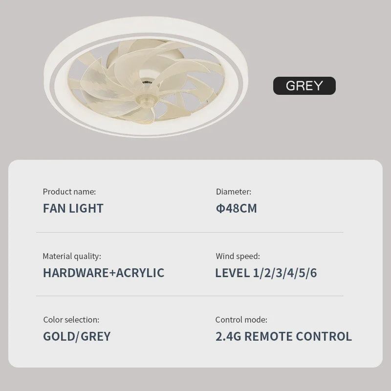 Leccio  New Ceiling Fan Light 20 INCH W/REMOTE