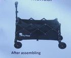 Bynee Collapsible Garden Utility Wagon Cart With Adjustable Handle