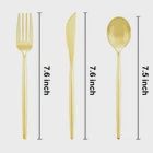 Liyh 102pcs Gold Plastic Silverware Gold Silverware Disposable Plastic Gold