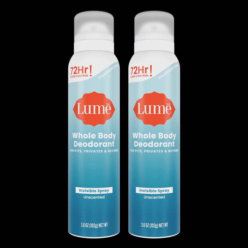 LUME UNSENTED MANDO Spray Deodorant 2-Pack