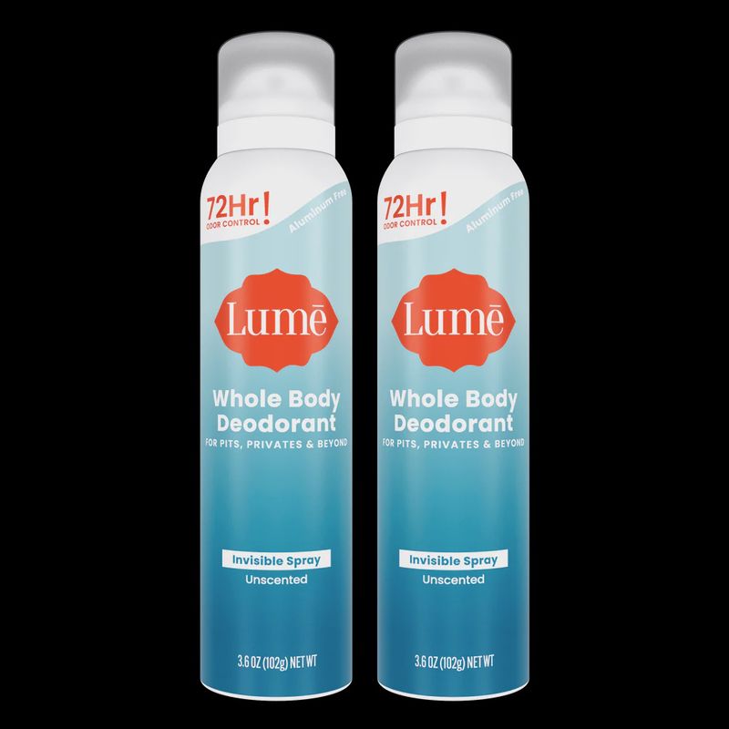 LUME UNSENTED MANDO Spray Deodorant 2-Pack