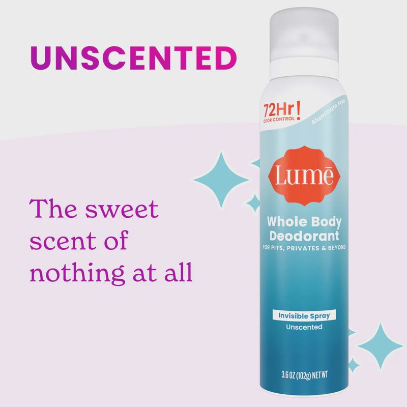 LUME UNSENTED MANDO Spray Deodorant 2-Pack