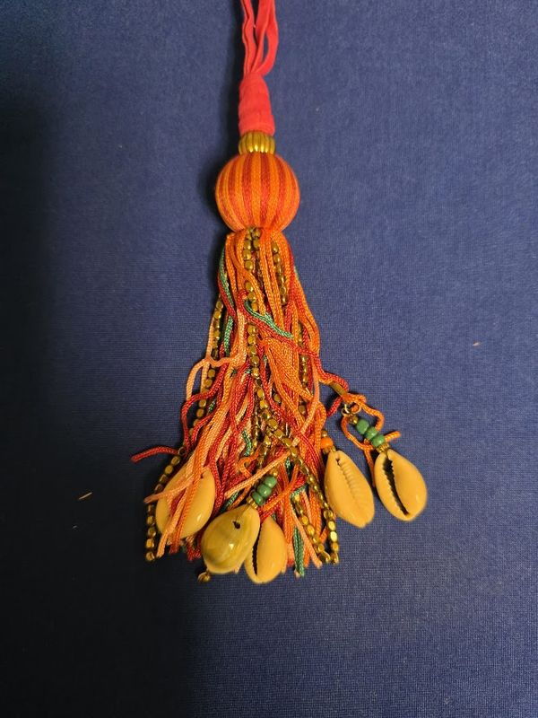MIA Collection Pink Tassel Festival Necklace with Shells &amp; Goldtone Beads!!!