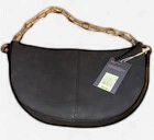 NEW WITH TAGS Universal Thread Soft Pouch Shoulder Handbag- Black with Gold Chain Strap