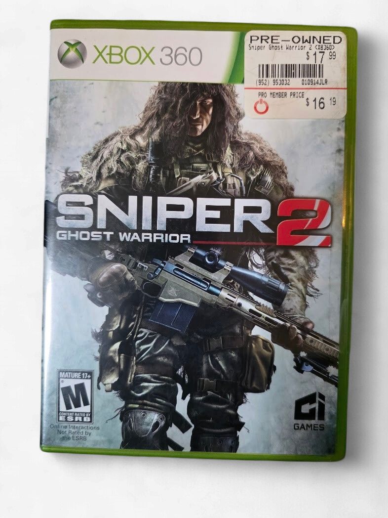 Sniper 2 Ghost Warrior (Microsoft Xbox 360, 2013) Complete