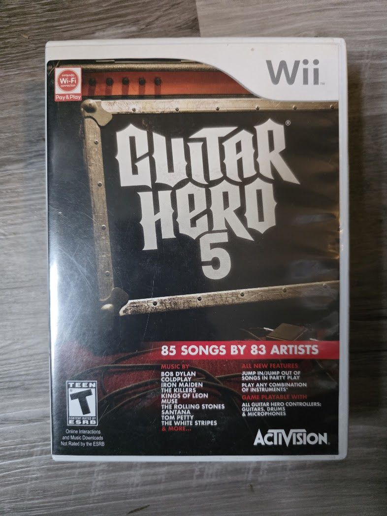 Nintendo Wii Game Guitar Hero 5 CIB Complete In Box