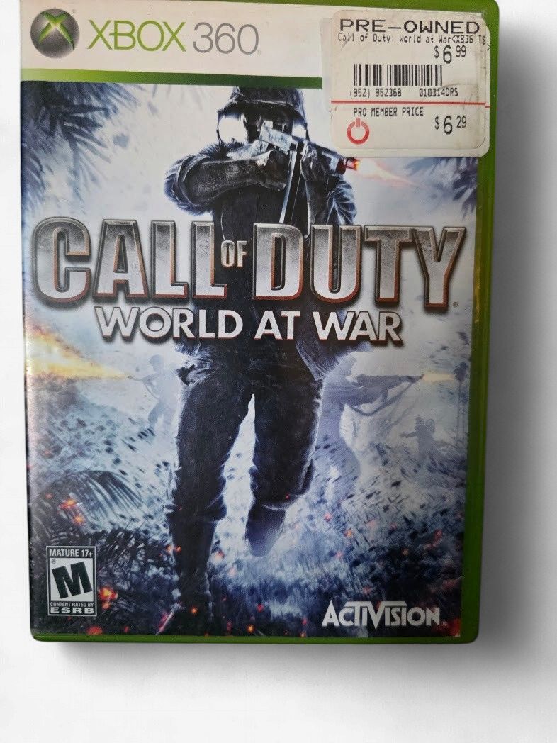 Call of Duty: World at War - Great condition - Xbox 360 NO MANUAL