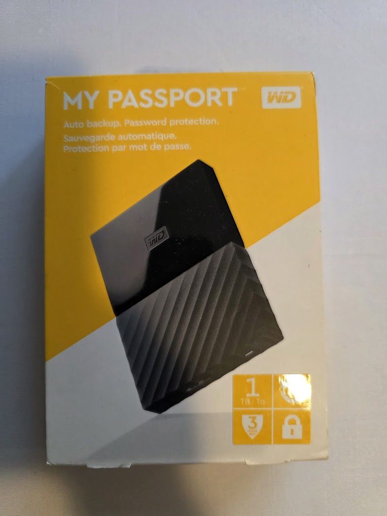 Western Digital WD My Passport 1TB External Portable Storage USB 3.0 Hard Drive SEALED NEW