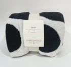 Threshold Black &amp; White Reversible Knit Geo Print Throw Blanket