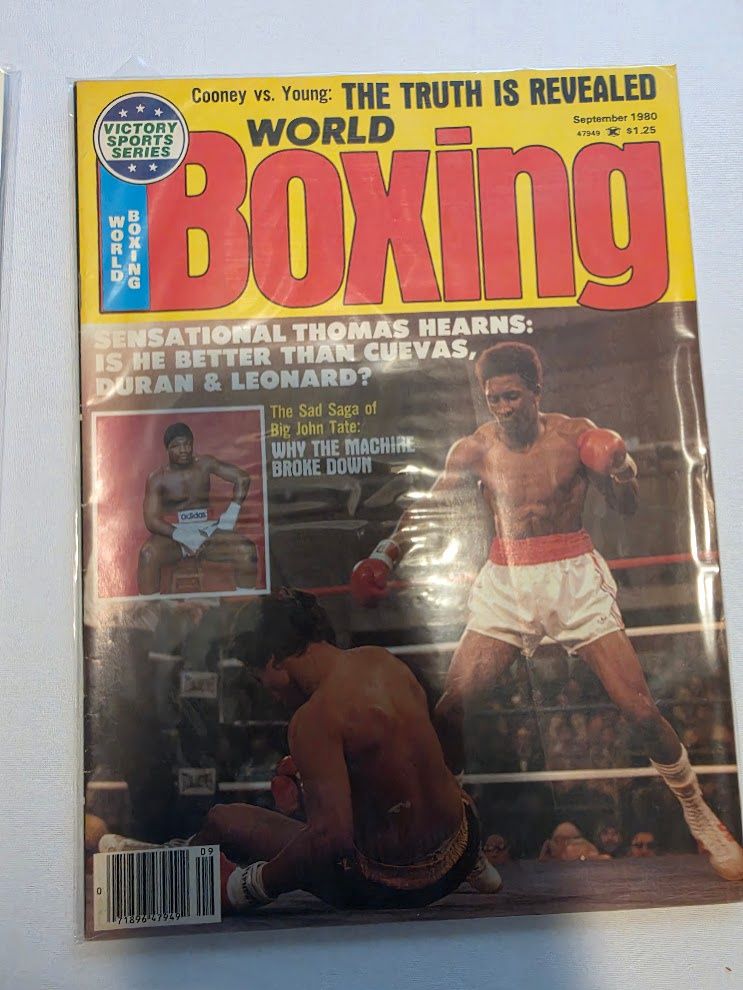 1980 September World Boxing Magazine Thomas Hearns Big John Tate