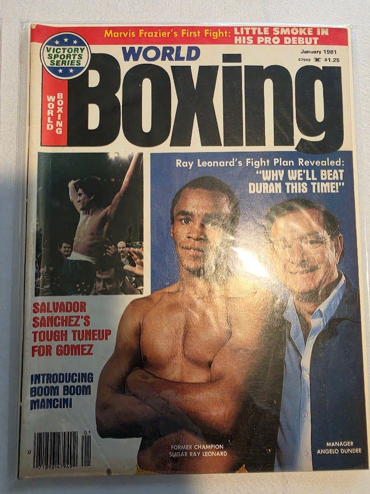 Victory Sports Series World Boxing Magazine January 1981 Sugar Ray Leonard