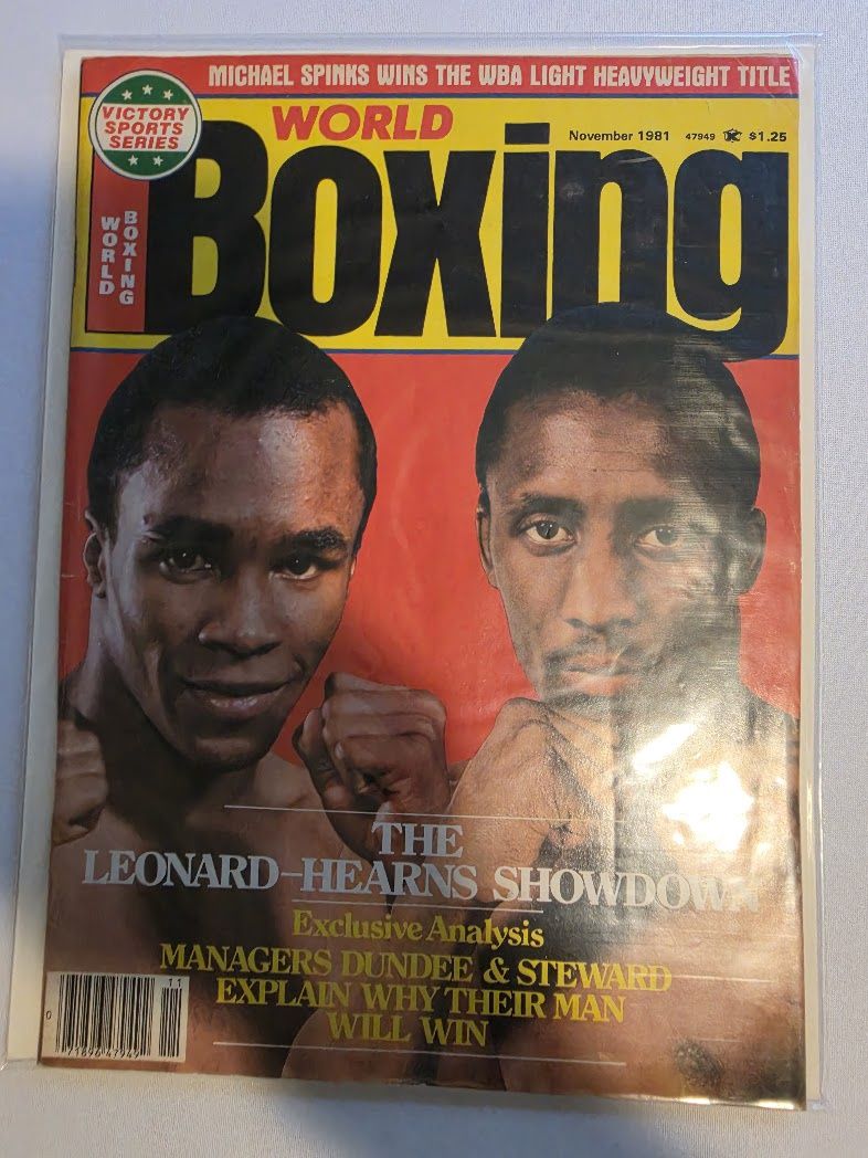 Victory Sports Series World Boxing November 1981 Boxing Magazine Leonard-Hearns