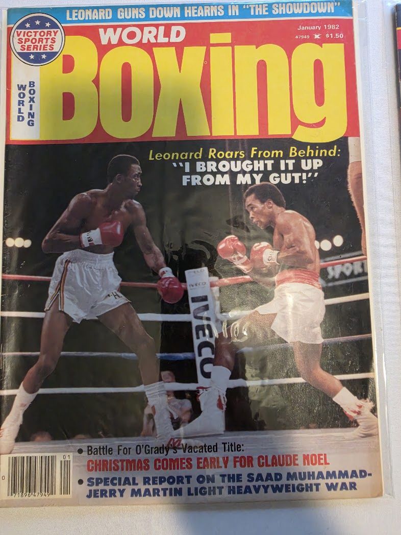 January 1982 World Boxing Magazine Sugar Ray Leonard Thomas Hearns