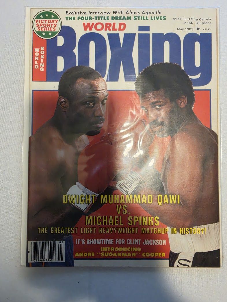 World Boxing Magazine May, 1983 Michael Spinks Alexis Arguello Dwight