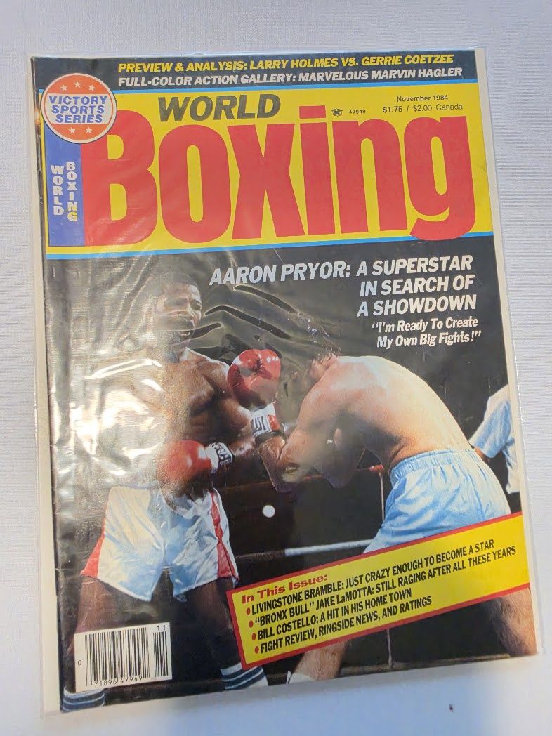 World Boxing Magazine November 1984 Aaron Pryor